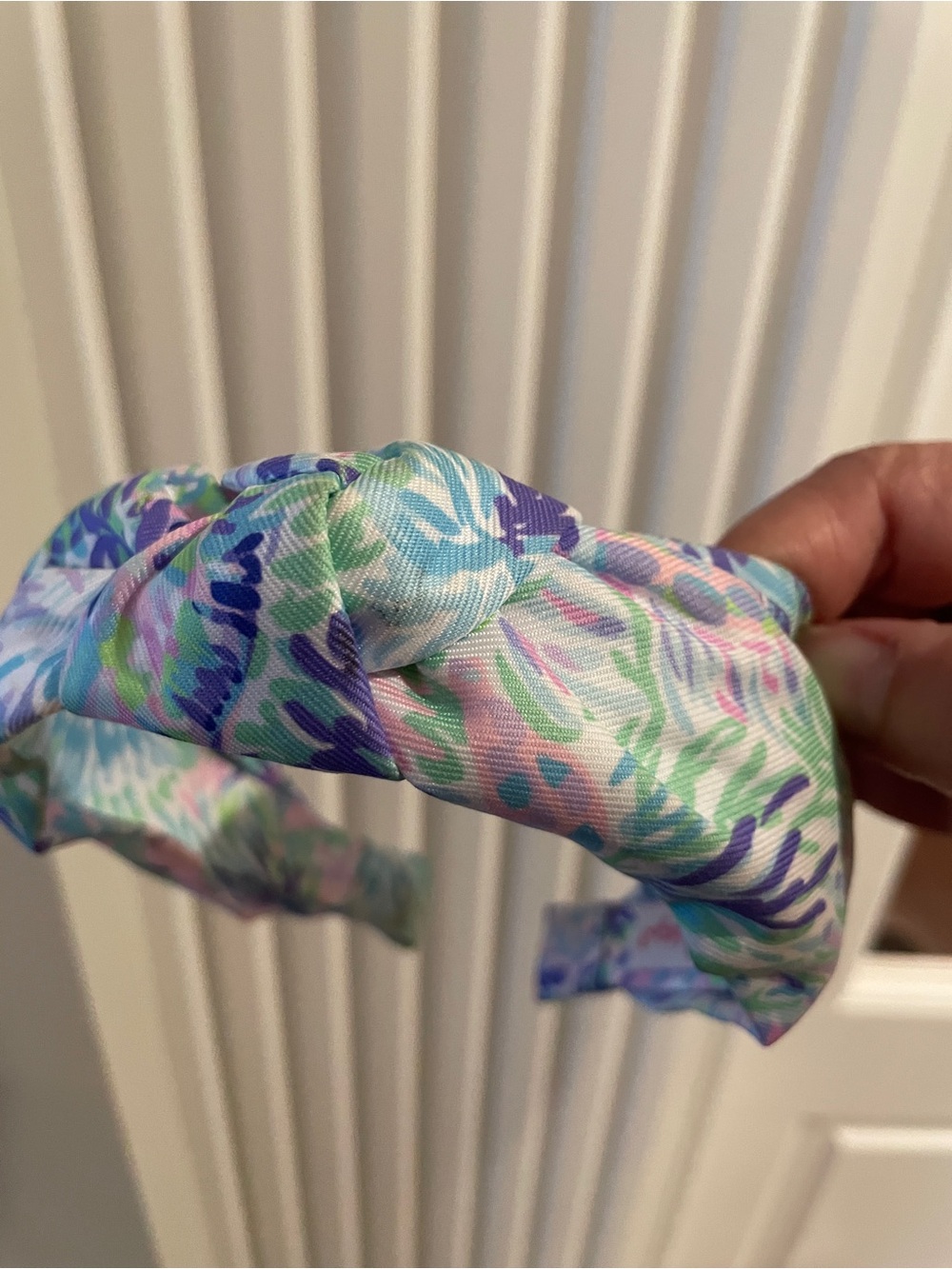 Lilly Pulitzer Pastel Floral Knot Headband in Pink Blue Green